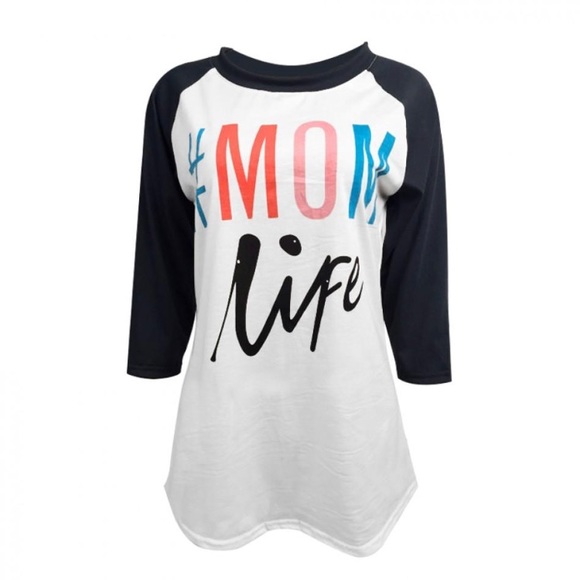#momlife quarter sleeve t shirt - Picture 2 of 3